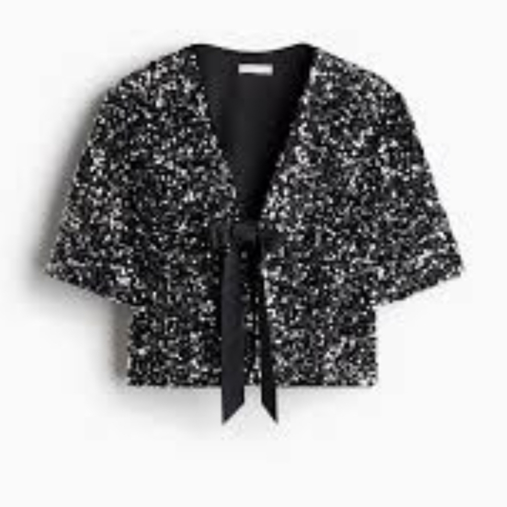 NWT H&M Sequins Top Sz S